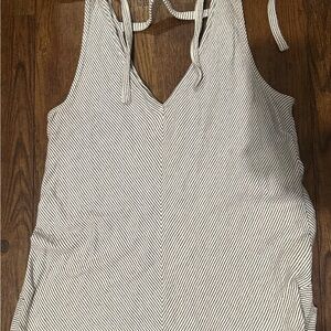 Lucky Brand Cream Tie Front Tank Top